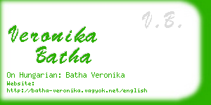 veronika batha business card